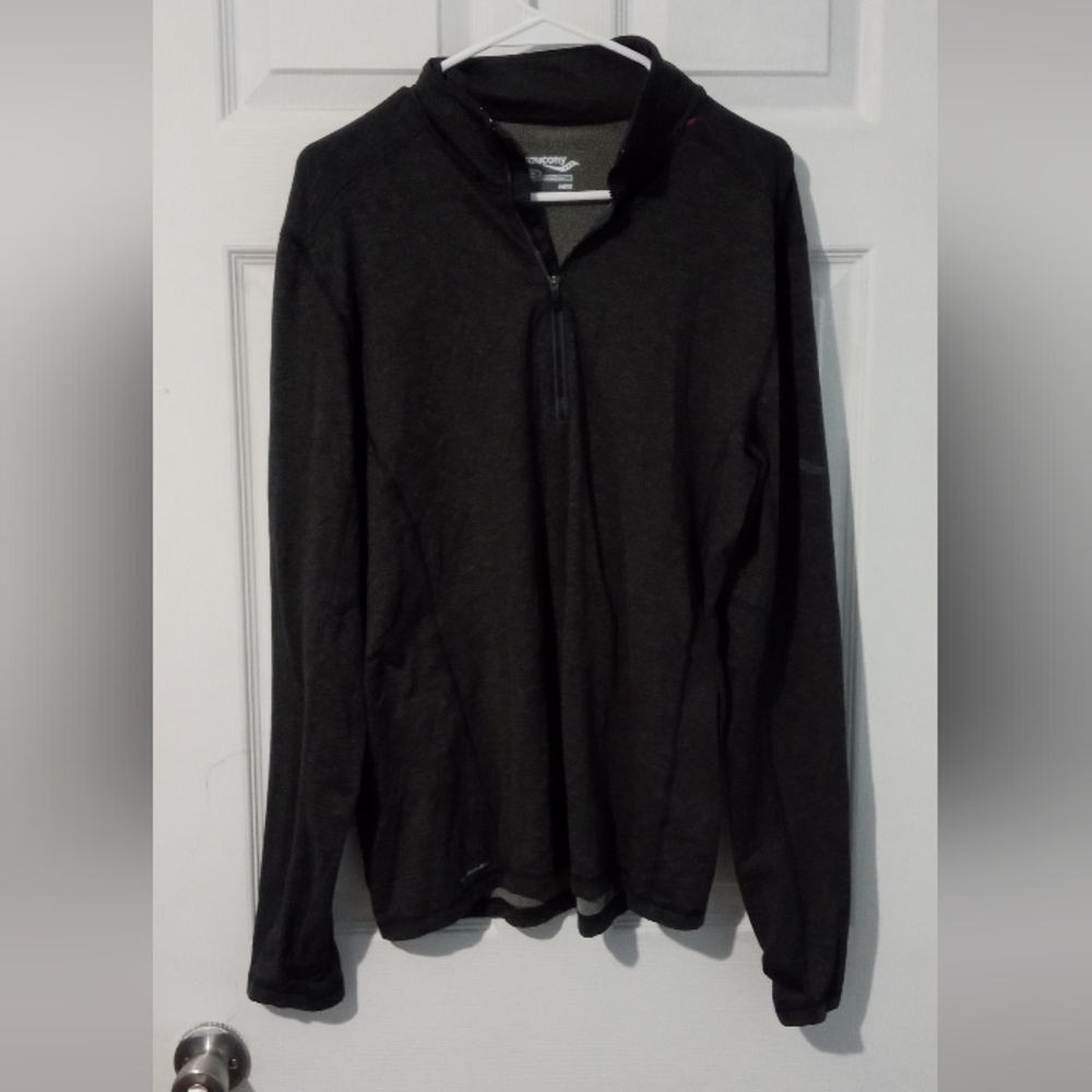 Saucony Men's Charcoal Quarter-Zip Sweater